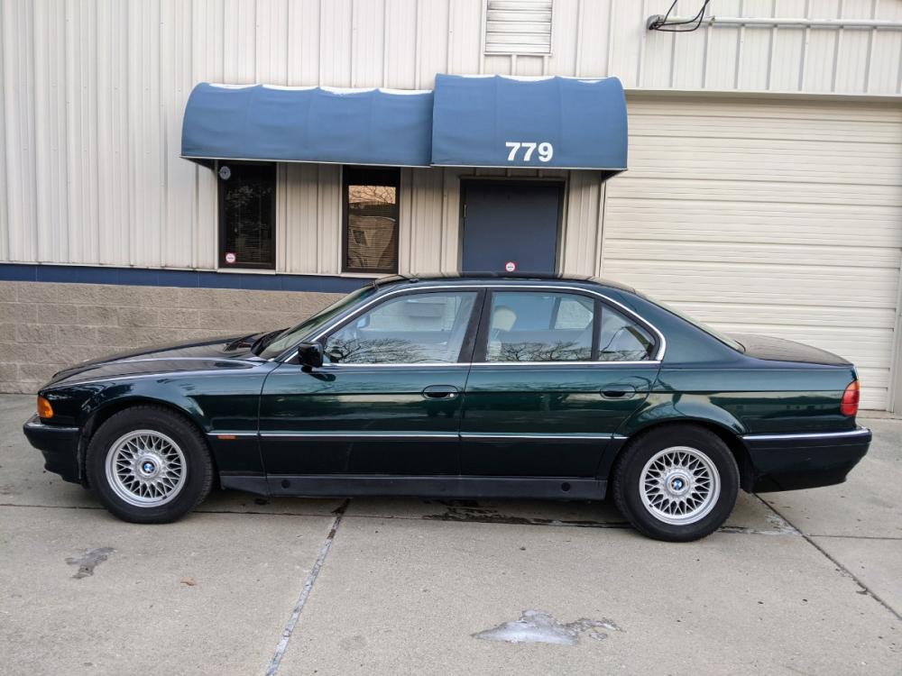 1995 Oxford Green Metallic /Sand Beige Leather BMW 7-Series 740i (WBAGF6323SD) with an 4.0L V8 DOHC 32V engine, 5-Speed Automatic Overdrive transmission, located at 603 Amelia Street, Plymouth, MI, 48170, (734) 459-5520, 42.378841, -83.464546 - Photo #1
