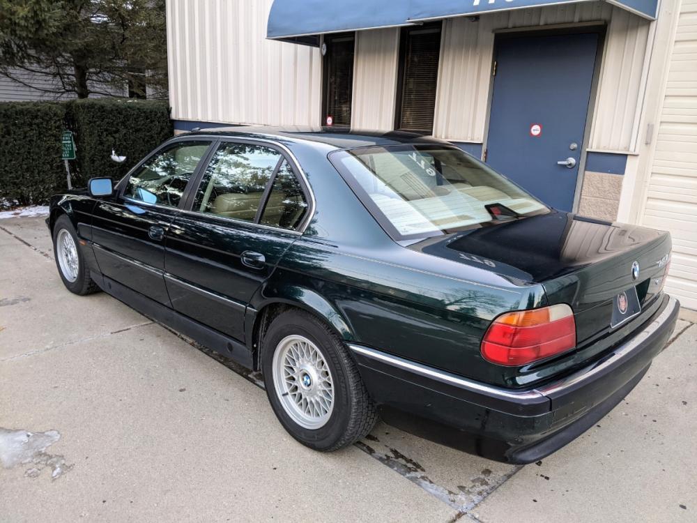 1995 Oxford Green Metallic /Sand Beige Leather BMW 7-Series 740i (WBAGF6323SD) with an 4.0L V8 DOHC 32V engine, 5-Speed Automatic Overdrive transmission, located at 603 Amelia Street, Plymouth, MI, 48170, (734) 459-5520, 42.378841, -83.464546 - Photo #2