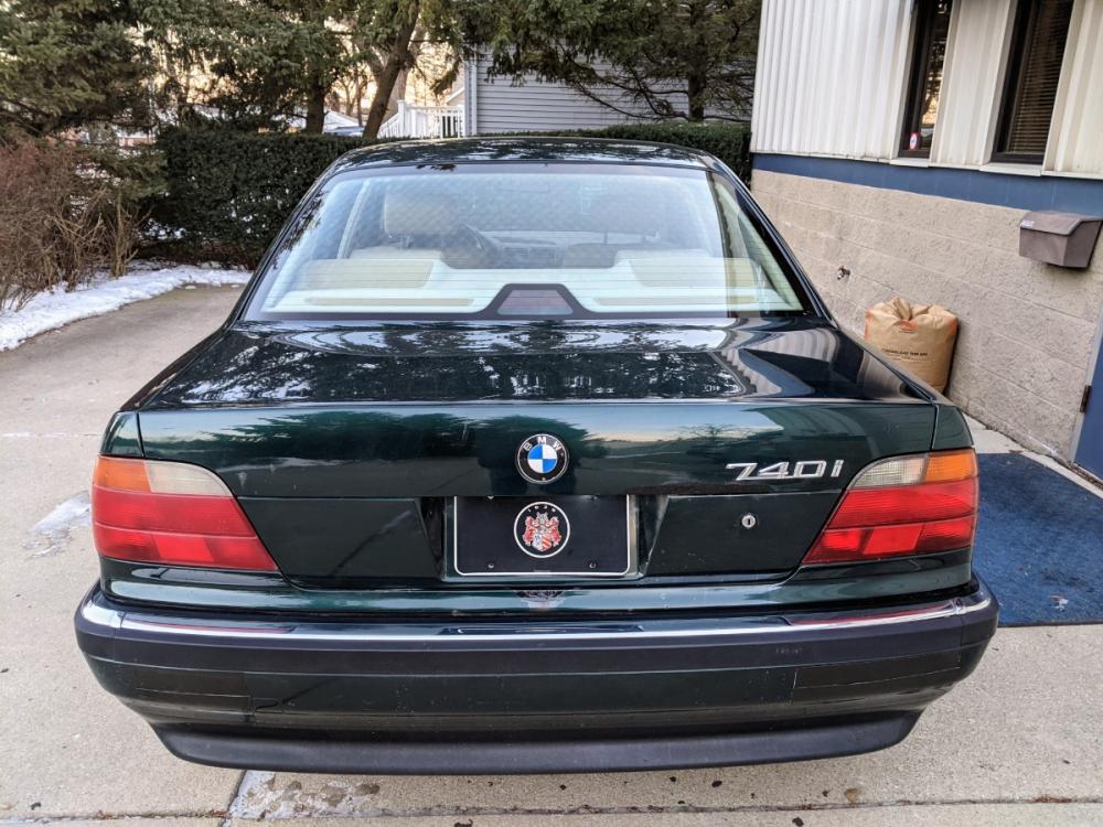 1995 Oxford Green Metallic /Sand Beige Leather BMW 7-Series 740i (WBAGF6323SD) with an 4.0L V8 DOHC 32V engine, 5-Speed Automatic Overdrive transmission, located at 603 Amelia Street, Plymouth, MI, 48170, (734) 459-5520, 42.378841, -83.464546 - Photo #3