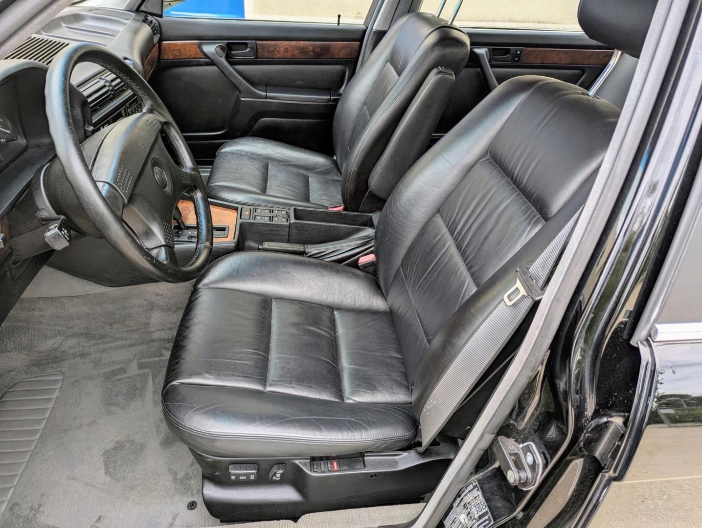 1990 Black /Black Leather BMW 7-Series 735iL (WBAGC4315LD) with an 3.4L L6 SOHC 12V engine, 4-Speed Automatic Overdrive transmission, located at 603 Amelia Street, Plymouth, MI, 48170, (734) 459-5520, 42.378841, -83.464546 - Vehicles shown by appointment - Please call ahead - 734-459-5520, text 734-658-4573 or contact us via our web site at: http://www.selectmotors.com for complete Inventory, Photos, Videos and FREE Carfax Reports. 1990 BMW 735iL, Black with black leather interior, 59K miles. Last owner purchased in - Photo#5