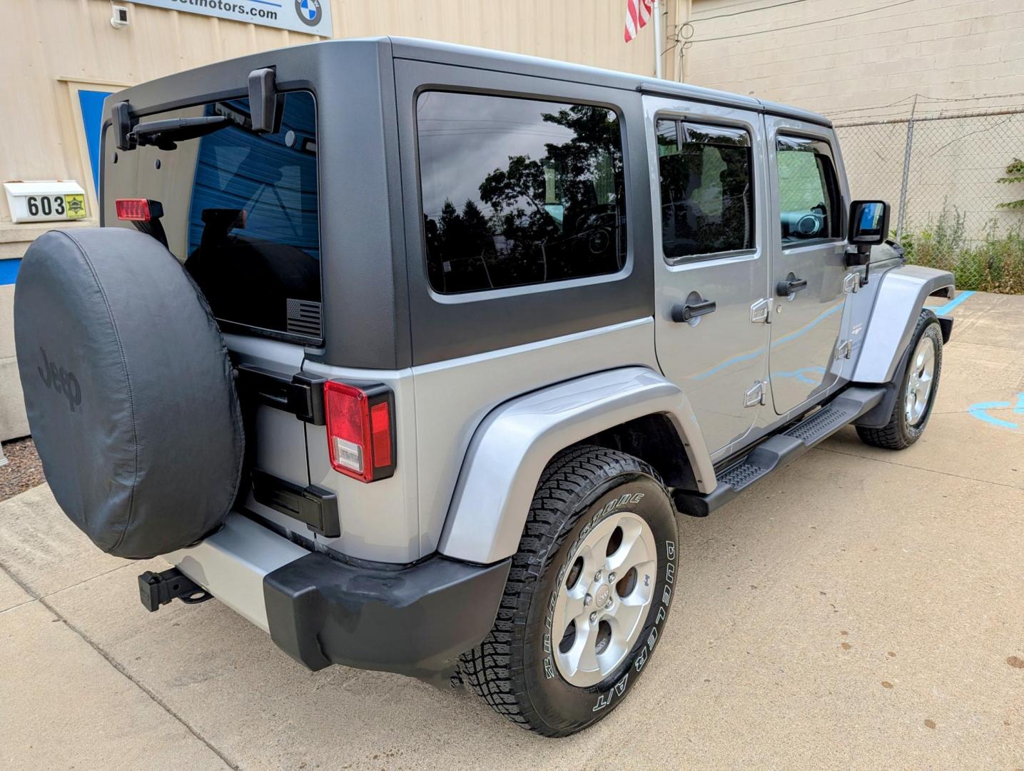 2013 Silver Metallic /Black Jeep Wrangler Unlimited Sahara 4WD (1C4BJWEG3DL) with an 3.6L V6 DOHC 24V FFV engine, Automatic transmission, located at 603 Amelia Street, Plymouth, MI, 48170, (734) 459-5520, 42.378841, -83.464546 - Vehicles shown by appointment - Please call ahead - 734-459-5520, text 734-658-4573 or contact us via our web site at: http://www.selectmotors.com for complete Inventory, Photos, Videos and FREE Carfax Reports. 2013 Jeep Wrangler Unlimited Sahara. Billet Silver Metallic with black interior, 175K - Photo#13