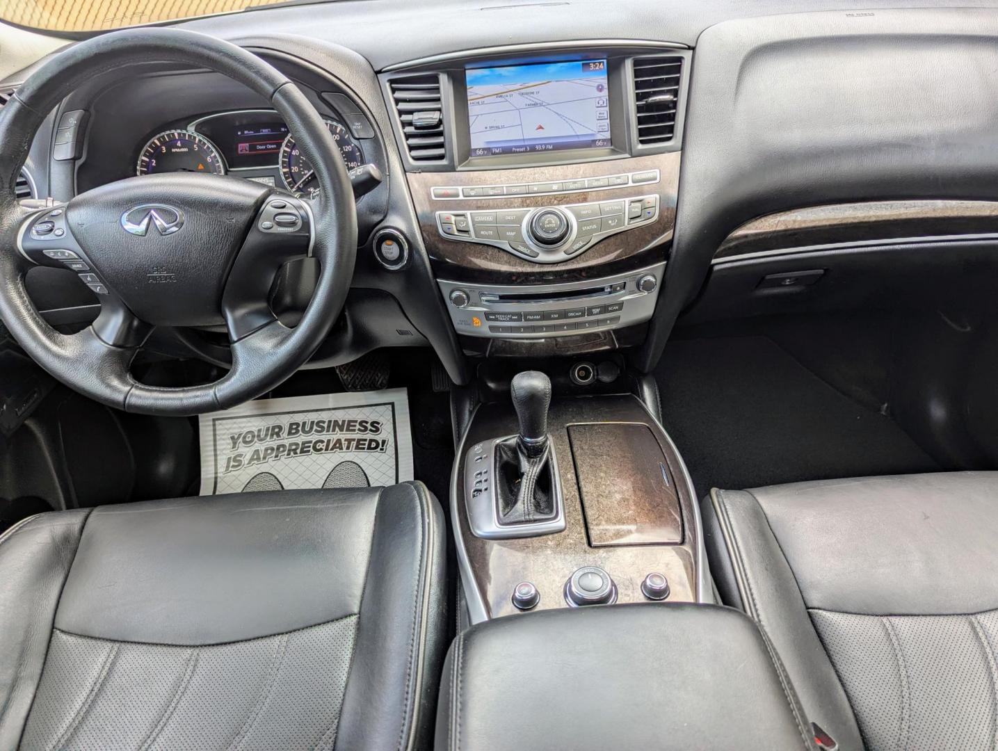 2014 Silver Metallic /Black Leather Infiniti QX Base AWD (5N1AL0MM4EC) with an 3.5L V6 DOHC 24V engine, Continuously Variable Transmission transmission, located at 603 Amelia Street, Plymouth, MI, 48170, (734) 459-5520, 42.378841, -83.464546 - Photo#11