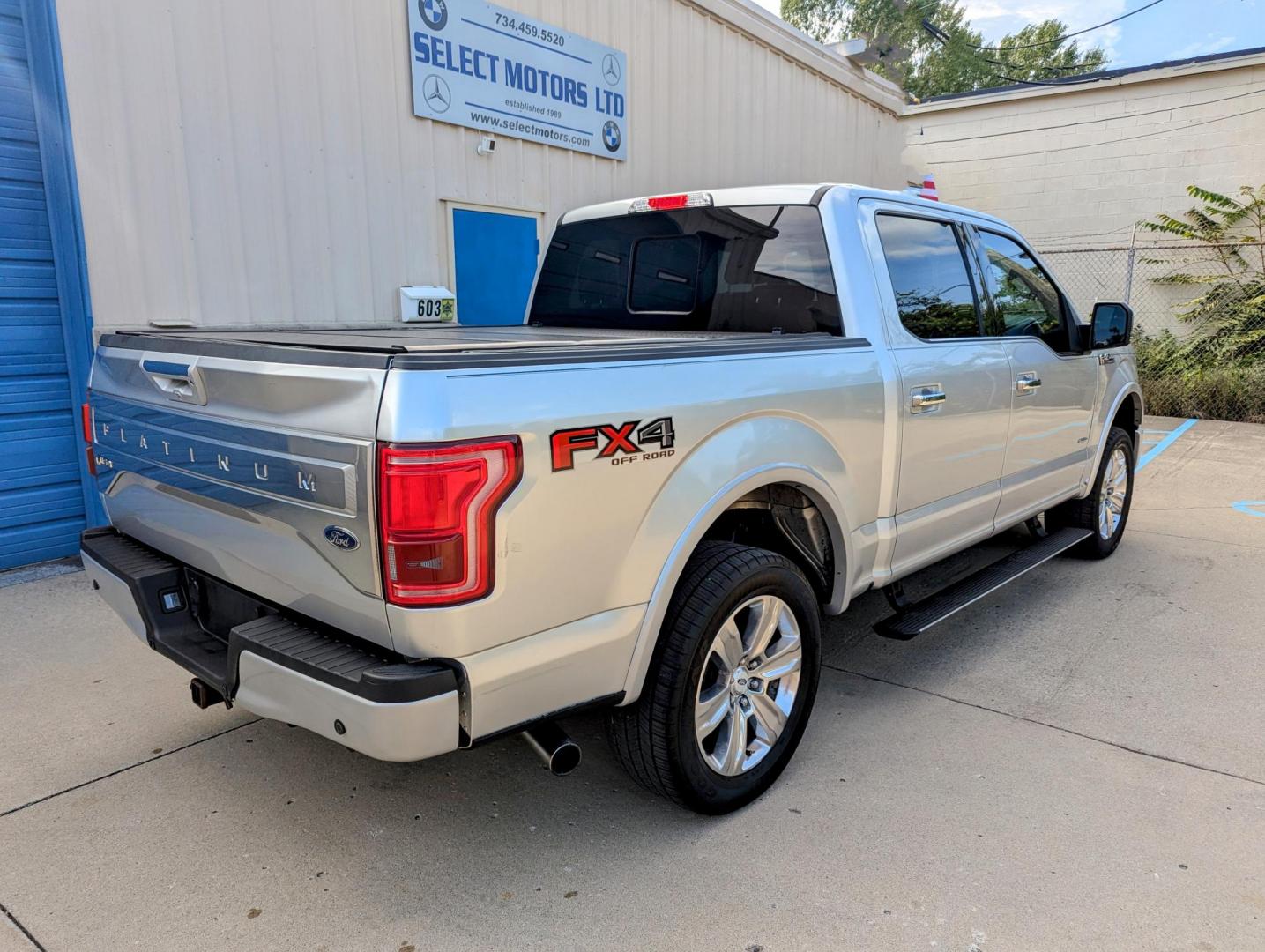 2015 Silver Metallic /Black Leather Ford F-150 Platinum SuperCrew 6.5-ft. Bed 4WD (1FTEW1EG7FF) with an 3.5L V6 TURBO engine, 6-Speed Automatic transmission, located at 603 Amelia Street, Plymouth, MI, 48170, (734) 459-5520, 42.378841, -83.464546 - Vehicles shown by appointment - Please call ahead - 734-459-5520, text 734-658-4573 or contact us via our web site at: http://www.selectmotors.com for complete Inventory, Photos, Videos and FREE Carfax Reports. 2015 Ford F150 4 x 4 Super Crew Platinum, Ignot Silver Metallic with Black leather inter - Photo#12