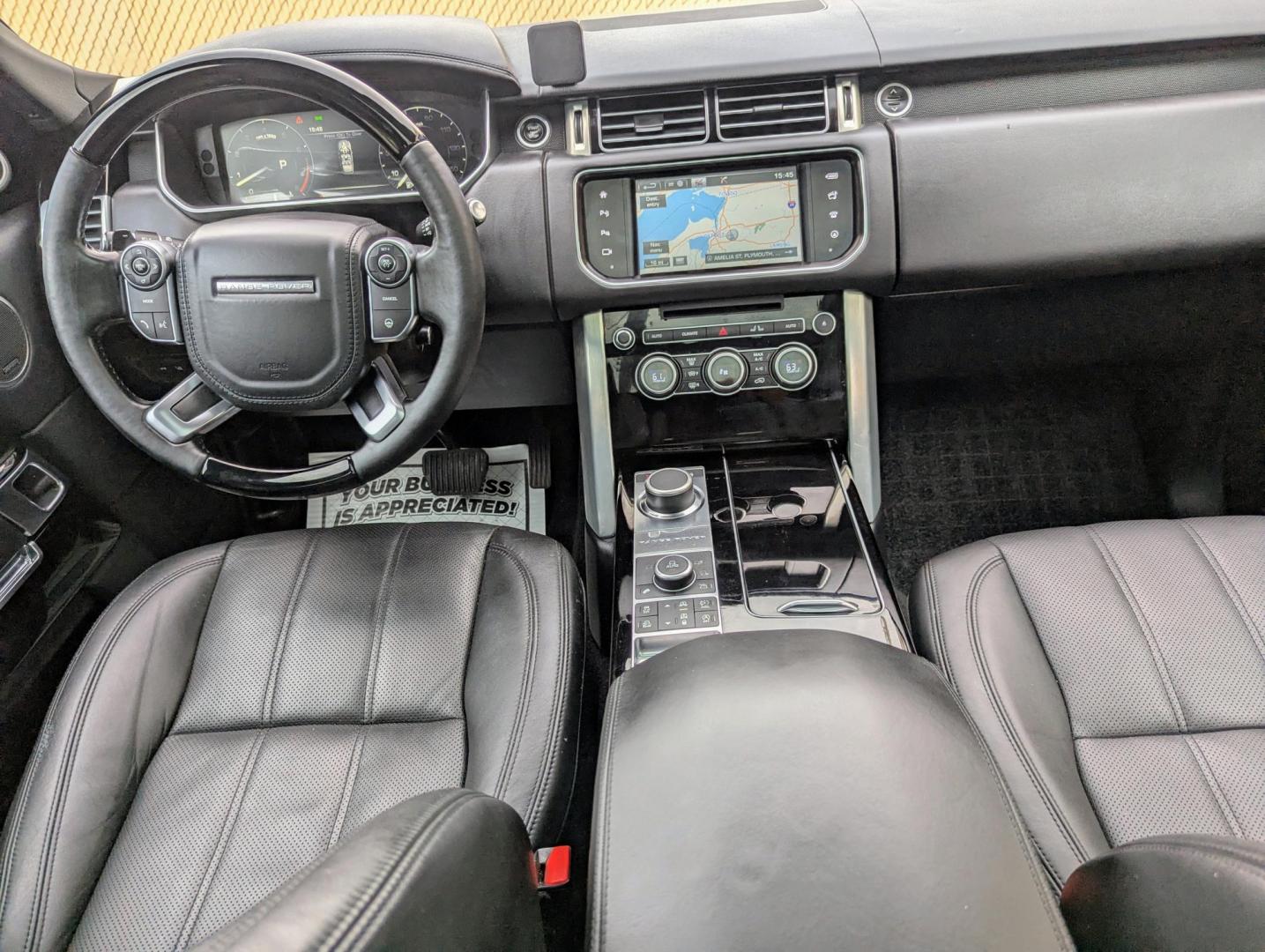 2016 Indus Silver /Black Land Rover Range Rover HSE (SALGS2PFXGA) with an 3.0L V6 DOHC 24V SUPERCHARGED engine, 8A transmission, located at 603 Amelia Street, Plymouth, MI, 48170, (734) 459-5520, 42.378841, -83.464546 - Vehicles shown by appointment - Please call ahead - 734-459-5520, text 734-658-4573 or contact us via our web site at: http://www.selectmotors.com for complete Inventory, Photos, Videos and FREE Carfax Reports. 2016 Land Rover Range Rover HSE, Indus Silver with black interior, 91K miles, One owne - Photo#11