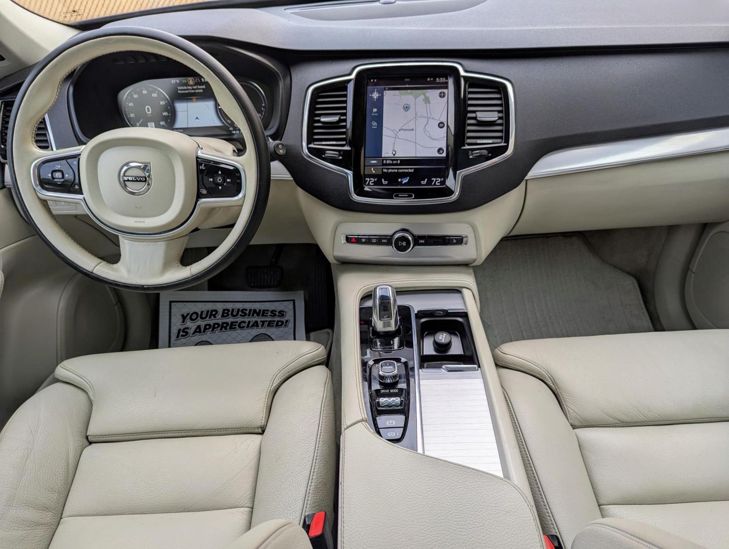 2016 Magic Blue Metallic /Beige Leather Volvo XC90 T8 Momentum (YV4BC0PKXG1) with an 2.0L L4 DOHC 16V HYBRID engine, 8A transmission, located at 603 Amelia Street, Plymouth, MI, 48170, (734) 459-5520, 42.378841, -83.464546 - Vehicles shown by appointment - Please call ahead - 734-459-5520, text 734-658-4573 or contact us via our web site at: http://www.selectmotors.com for complete Inventory, Photos, Videos and FREE Carfax Reports. 2016 Volvo XC90 T8 Momentum, Magic Blue Metallic with Beige Leather interior, One Owne - Photo#11
