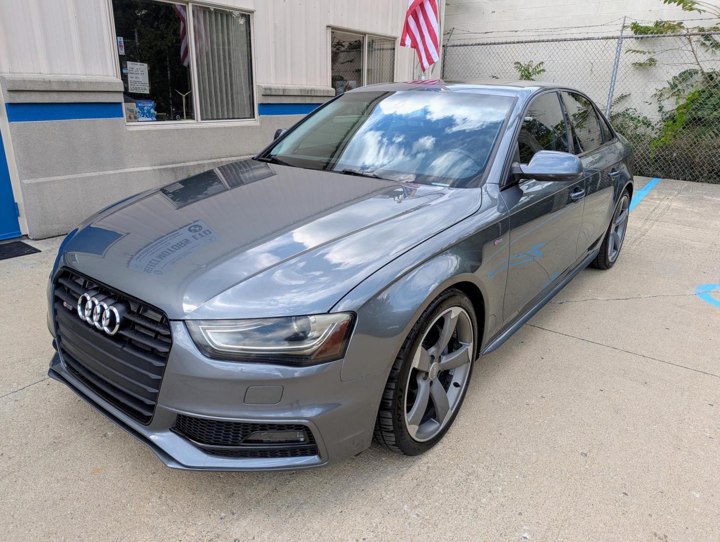 2014 Monsoon Gray Metallic /Black Leather Audi A4 2.0T Sedan quattro Tiptronic (WAUFFAFL1EN) with an 2.0L L4 DOHC 16V TURBO engine, 6-Speed Automatic transmission, located at 603 Amelia Street, Plymouth, MI, 48170, (734) 459-5520, 42.378841, -83.464546 - We will be closed September 11 through the 15th. Reopening on Tuesday, September 16th. We will respond to messages. Vehicles shown by appointment - Please call ahead - 734-459-5520, text 734-658-4573 or contact us via our web site at: http://www.selectmotors.com for complete Inventory, Photos, Vi - Photo#0