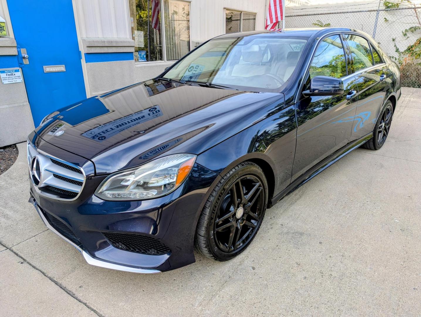 2014 Lunar Blue Metallic /Almond Mercedes-Benz E-Class E350 4MATIC Sedan (WDDHF8JB8EA) with an 3.5L V6 DOHC 24V engine, 7-Speed Automatic transmission, located at 603 Amelia Street, Plymouth, MI, 48170, (734) 459-5520, 42.378841, -83.464546 - Vehicles shown by appointment - Please call ahead - 734-459-5520, text 734-658-4573 or contact us via our web site at: http://www.selectmotors.com for complete Inventory, Photos, Videos and FREE Carfax Reports. 2014 Mercedes E350 Sport 4Matic, Lunar Blue Metallic with Almond interior, 123K miles, - Photo#0