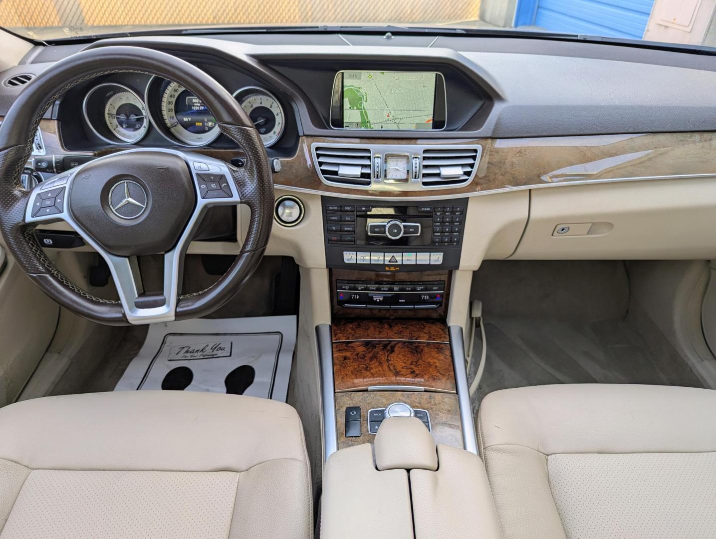 2014 Lunar Blue Metallic /Almond Mercedes-Benz E-Class E350 4MATIC Sedan (WDDHF8JB8EA) with an 3.5L V6 DOHC 24V engine, 7-Speed Automatic transmission, located at 603 Amelia Street, Plymouth, MI, 48170, (734) 459-5520, 42.378841, -83.464546 - Vehicles shown by appointment - Please call ahead - 734-459-5520, text 734-658-4573 or contact us via our web site at: http://www.selectmotors.com for complete Inventory, Photos, Videos and FREE Carfax Reports. 2014 Mercedes E350 Sport 4Matic, Lunar Blue Metallic with Almond interior, 123K miles, - Photo#9