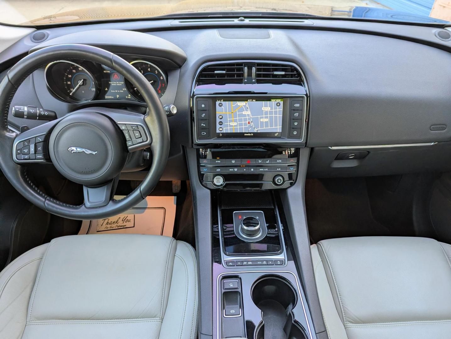 2017 Black /Black Jaguar F-Pace 35t Prestige (SADCK2BV3HA) with an 3.0L V6 DOHC 24V SUPERCHARGED engine, 8A transmission, located at 603 Amelia Street, Plymouth, MI, 48170, (734) 459-5520, 42.378841, -83.464546 - Photo#9