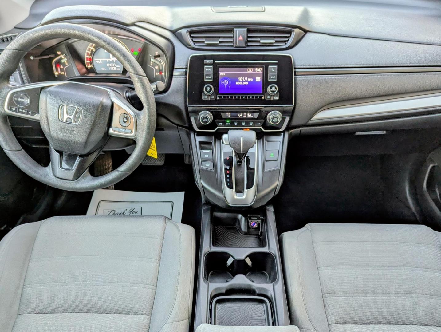 2018 Obsidian Blue Pearl /Grey/Black Honda CR-V LX AWD (2HKRW6H38JH) with an 2.4L L4 DOHC 16V engine, CVT transmission, located at 603 Amelia Street, Plymouth, MI, 48170, (734) 459-5520, 42.378841, -83.464546 - Vehicles shown by appointment - Please call ahead - 734-459-5520, text 734-658-4573 or contact us via our web site at: http://www.selectmotors.com for complete Inventory, Photos, Videos and FREE Carfax Reports. 2018 Honda CR-V LX, Obsidian Blue Pearl with Grey/Black interior, 104K miles, all - Photo#9