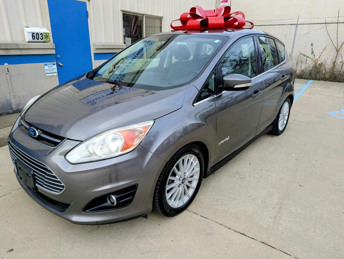 2013 Sterling Grey Metallic /Charcoal Black Leather Ford C-Max SEL (1FADP5BU3DL) with an 2.0L L4 DOHC 16V HYBRID engine, Continuously Variable Transmission transmission, located at 603 Amelia Street, Plymouth, MI, 48170, (734) 459-5520, 42.378841, -83.464546 - Photo#18
