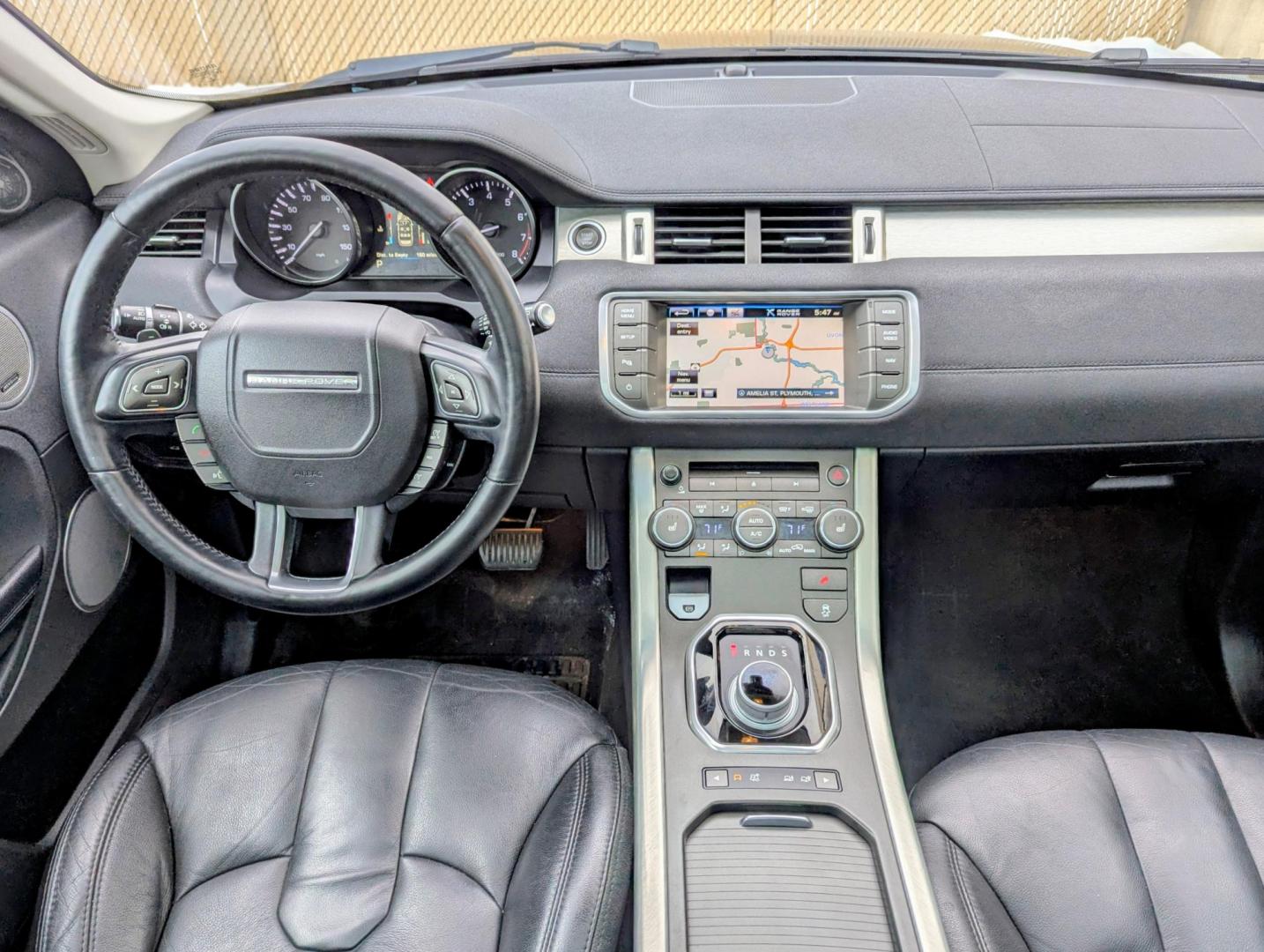 2013 Black /Ebony Leather Land Rover Range Rover Evoque Pure Premium 5-Door (SALVR2BG9DH) with an 2.0L L4 DOHC 24V TURBO engine, 6-Speed Automatic transmission, located at 603 Amelia Street, Plymouth, MI, 48170, (734) 459-5520, 42.378841, -83.464546 - Vehicles shown by appointment - Please call ahead - 734-459-5520, text 734-658-4573 or contact us via our web site at: http://www.selectmotors.com for complete Inventory, Photos, Videos and FREE Carfax Reports. 2013 Land Rover Range Rover Evoque Pure Premium, Santorini Black Metallic, Ebony lea - Photo#9