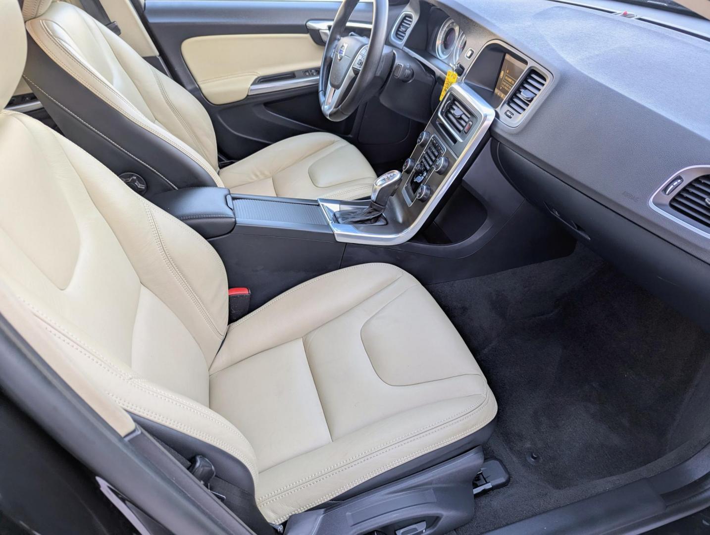 2013 Black /Beige Leather Volvo S60 T5 (YV1612FS7D2) with an 2.5L L5 DOHC 20V TURBO engine, 6-Speed Automatic transmission, located at 603 Amelia Street, Plymouth, MI, 48170, (734) 459-5520, 42.378841, -83.464546 - Vehicles shown by appointment - Please call ahead - 734-459-5520, text 734-658-4573 or contact us via our web site at: http://www.selectmotors.com for complete Inventory, Photos, Videos and FREE Carfax Reports. 2013 Volvo S60 T5 Premier, Ember Black Metallic/Beige leather with black carpets and - Photo#9