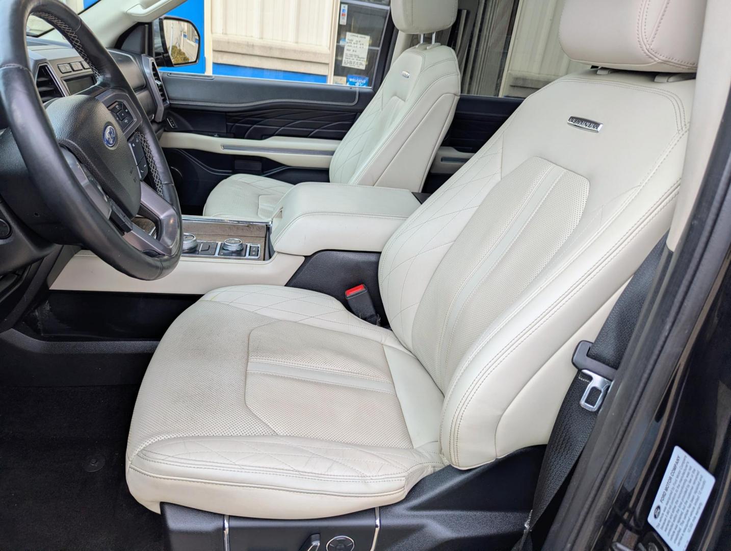 2018 Black /Beige and Black Ford Expedition MAX Platinum 4WD (1FMJK1MT8JE) with an 3.5L V6 DOHC 24V FFV engine, 6A transmission, located at 603 Amelia Street, Plymouth, MI, 48170, (734) 459-5520, 42.378841, -83.464546 - Vehicles shown by appointment - Please call ahead - 734-459-5520, text 734-658-4573 or contact us via our web site at: http://www.selectmotors.com for complete Inventory, Photos, Videos and FREE Carfax Reports. 2018 Ford Expedition Max Platinum, Black with light beige and black interior, 206K mil - Photo#11