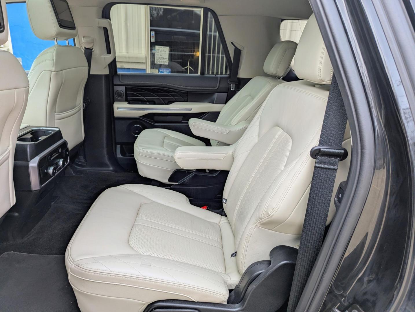 2018 Black /Beige and Black Ford Expedition MAX Platinum 4WD (1FMJK1MT8JE) with an 3.5L V6 DOHC 24V FFV engine, 6A transmission, located at 603 Amelia Street, Plymouth, MI, 48170, (734) 459-5520, 42.378841, -83.464546 - Vehicles shown by appointment - Please call ahead - 734-459-5520, text 734-658-4573 or contact us via our web site at: http://www.selectmotors.com for complete Inventory, Photos, Videos and FREE Carfax Reports. 2018 Ford Expedition Max Platinum, Black with light beige and black interior, 206K mil - Photo#12