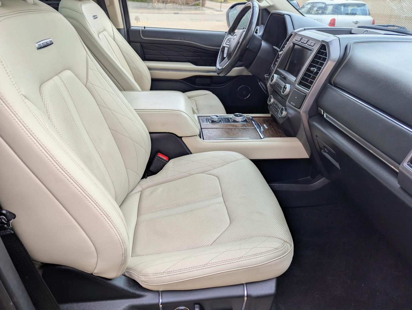 2018 Black /Beige and Black Ford Expedition MAX Platinum 4WD (1FMJK1MT8JE) with an 3.5L V6 DOHC 24V FFV engine, 6A transmission, located at 603 Amelia Street, Plymouth, MI, 48170, (734) 459-5520, 42.378841, -83.464546 - Vehicles shown by appointment - Please call ahead - 734-459-5520, text 734-658-4573 or contact us via our web site at: http://www.selectmotors.com for complete Inventory, Photos, Videos and FREE Carfax Reports. 2018 Ford Expedition Max Platinum, Black with light beige and black interior, 206K mil - Photo#15