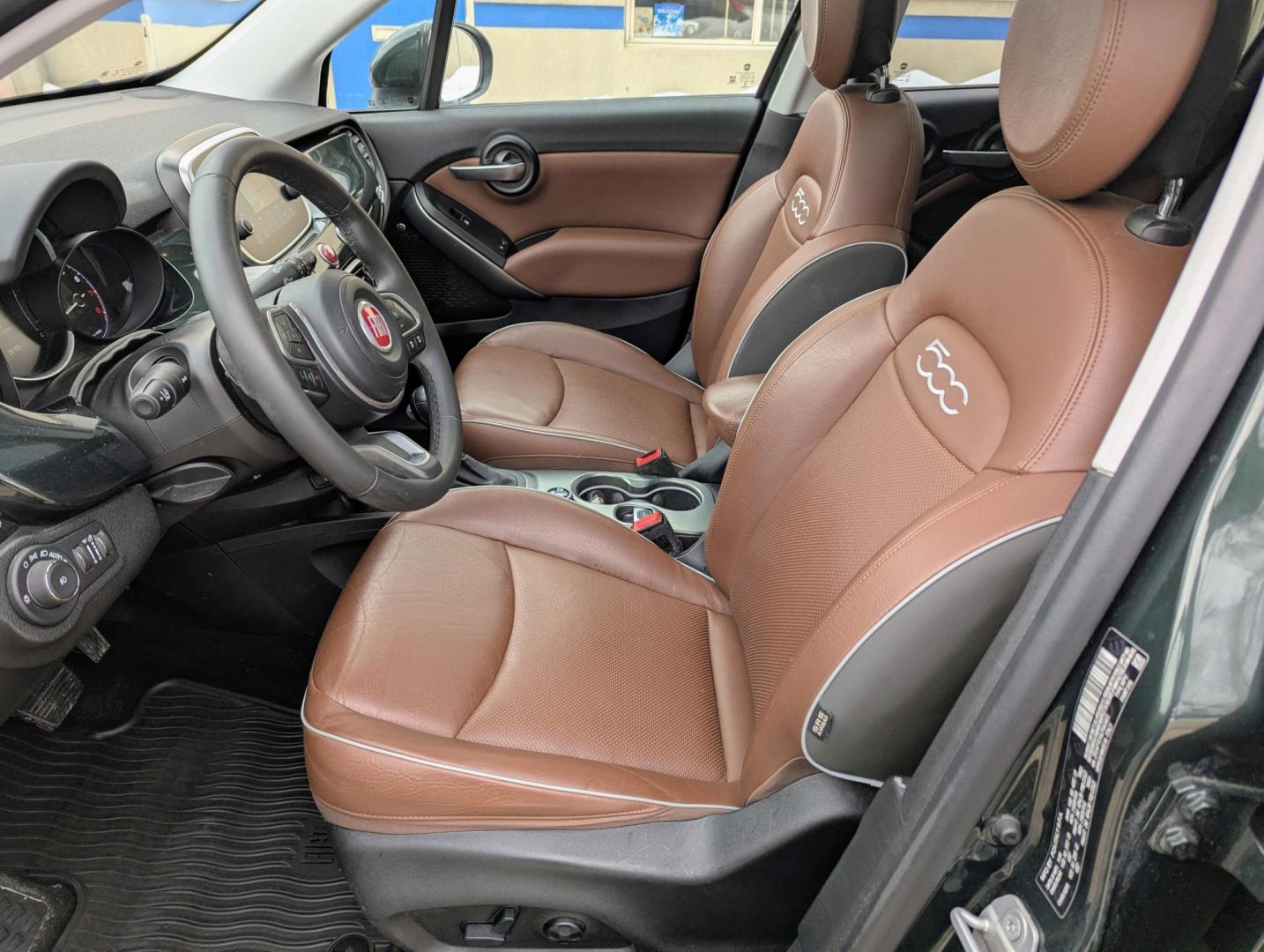 2020 Vibrante Green Metallic /Brown Leather Fiat 500x Trekking (ZFBNFYB16LP) with an 1.3L L4 Turbo engine, 9A transmission, located at 603 Amelia Street, Plymouth, MI, 48170, (734) 459-5520, 42.378841, -83.464546 - Vehicles shown by appointment - Please call ahead - 734-459-5520, text 734-658-4573 or contact us via our web site at: http://www.selectmotors.com for complete Inventory, Photos, Videos and FREE Carfax Reports. 2020 Fiat 500X Trekking, Vibrante Green metallic, Brown leather bucket seats, 25K mile - Photo#4