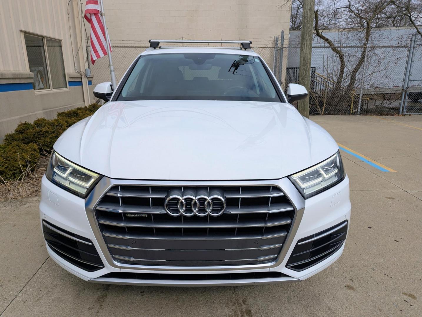 2019 White /Black Leather Audi Q5 2.0T Premium Plus quattro (WA1BNAFY4K2) with an 2.0L L4 DOHC 16V engine, 8A transmission, located at 603 Amelia Street, Plymouth, MI, 48170, (734) 459-5520, 42.378841, -83.464546 - Vehicles shown by appointment - Please call ahead - 734-459-5520, text 734-658-4573 or contact us via our web site at: http://www.selectmotors.com for complete Inventory, Photos, Videos and FREE Carfax Reports. 2019 Audi Q5 Quattro Premium Plus, Ibis White with Black leather interior, 70K one own - Photo#1