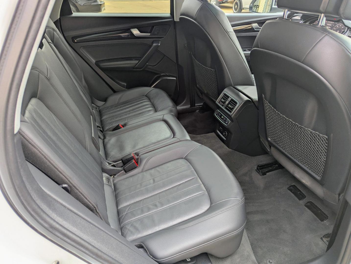 2019 White /Black Leather Audi Q5 2.0T Premium Plus quattro (WA1BNAFY4K2) with an 2.0L L4 DOHC 16V engine, 8A transmission, located at 603 Amelia Street, Plymouth, MI, 48170, (734) 459-5520, 42.378841, -83.464546 - Vehicles shown by appointment - Please call ahead - 734-459-5520, text 734-658-4573 or contact us via our web site at: http://www.selectmotors.com for complete Inventory, Photos, Videos and FREE Carfax Reports. 2019 Audi Q5 Quattro Premium Plus, Ibis White with Black leather interior, 70K one own - Photo#19