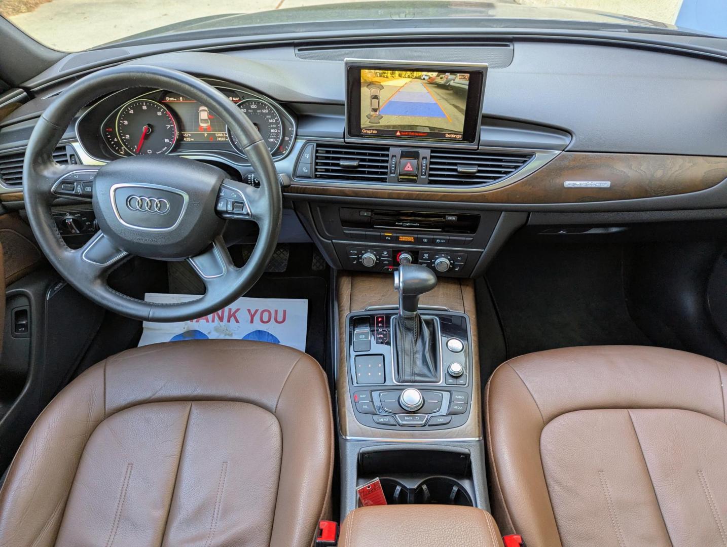 2014 Black /Brown Leather Audi A6 2.0T Premium Sedan FrontTrak Multitronic (WAUGFAFC5EN) with an 2.0L L4 DOHC 16V engine, CVT transmission, located at 603 Amelia Street, Plymouth, MI, 48170, (734) 459-5520, 42.378841, -83.464546 - Vehicles shown by appointment - Please call ahead - 734-459-5520, text 734-658-4573 or contact us via our web site at: http://www.selectmotors.com for complete Inventory, Photos, Videos and FREE Carfax Reports. 2014 Audi A6 2.0T Quattro Premium Plus Price: $11,995 Experience the perfect blend - Photo#9
