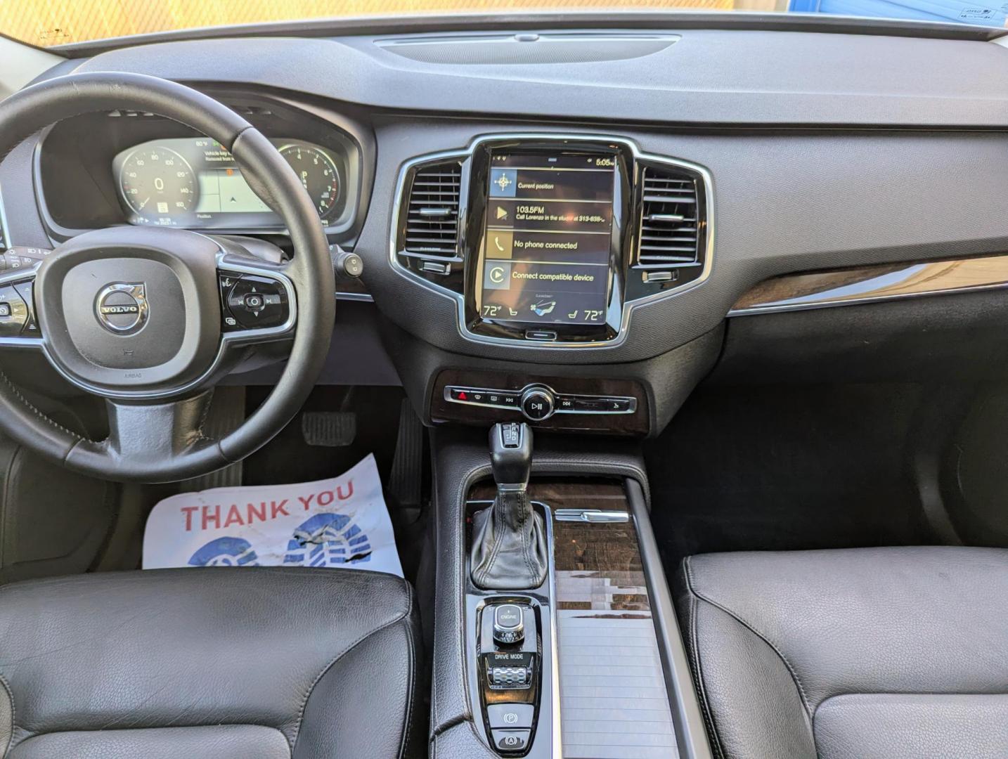 2016 Silver Metallic /Black Leather Volvo XC90 T6 Momentum (YV4A22PK5G1) with an 2.0L L4 DOHC 16V engine, 8A transmission, located at 603 Amelia Street, Plymouth, MI, 48170, (734) 459-5520, 42.378841, -83.464546 - Vehicles shown by appointment - Please call ahead - 734-459-5520, text 734-658-4573 or contact us via our web site at: http://www.selectmotors.com for complete Inventory, Photos, Videos and FREE Carfax Reports. 2016 Volvo XC90 T6 Momentum – Pristine One-Owner Luxury SUV Experience the perfect - Photo#10