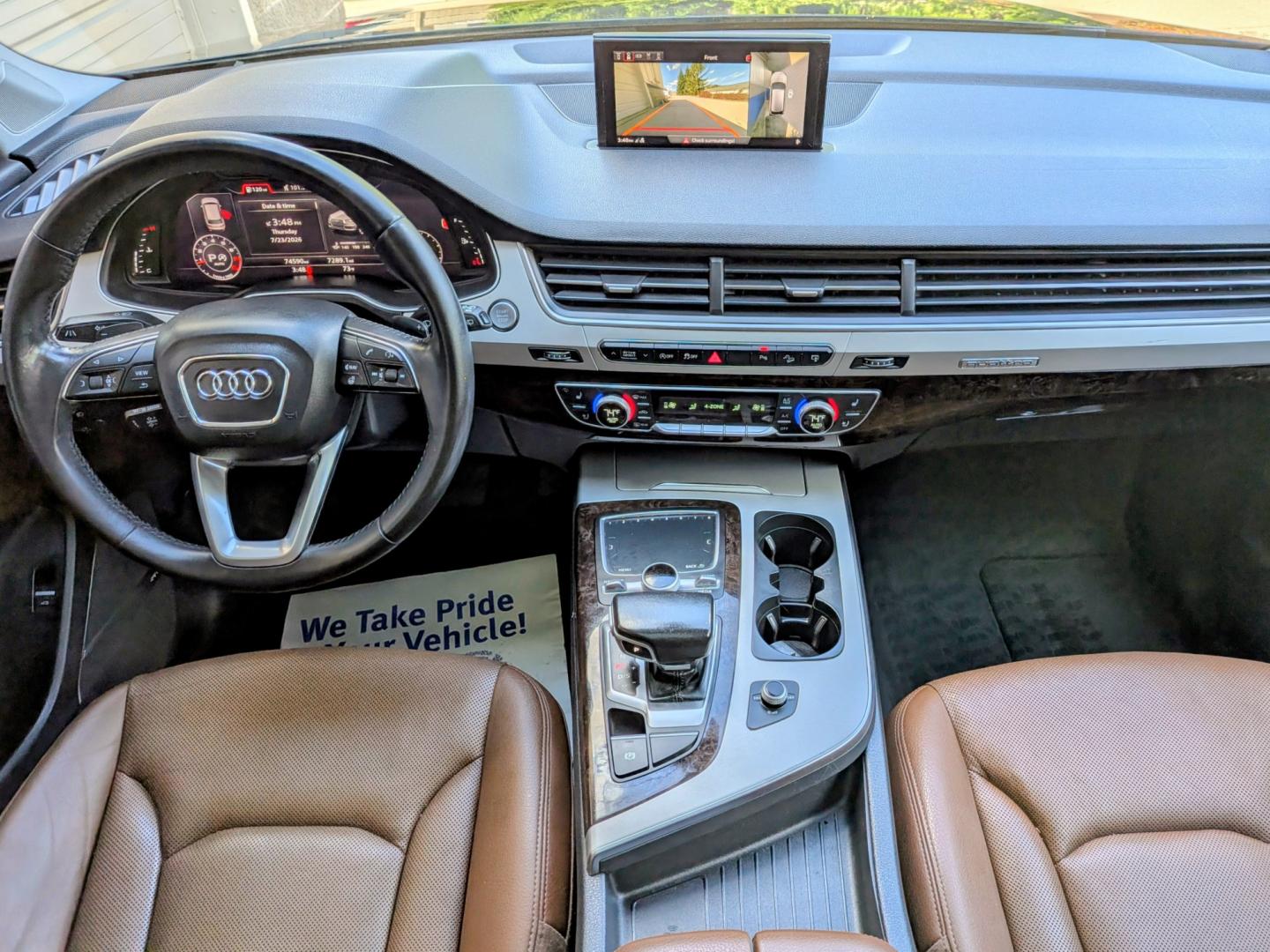 2017 White /Black Leather Audi Q7 2.0 Premium Plus quattro (WA1LHAF73HD) with an 2.0 4 cylinder turbocharged engine, 8A transmission, located at 603 Amelia Street, Plymouth, MI, 48170, (734) 459-5520, 42.378841, -83.464546 - Vehicles shown by appointment - Please call ahead - 734-459-5520, text 734-658-4573 or contact us via our web site at: http://www.selectmotors.com for complete Inventory, Photos, Videos and FREE Carfax Reports. FOR SALE: 2017 Audi Q7 2.0T quattro Tiptronic Price: $16,995 (Doc fee and warranty IN- Photo#11