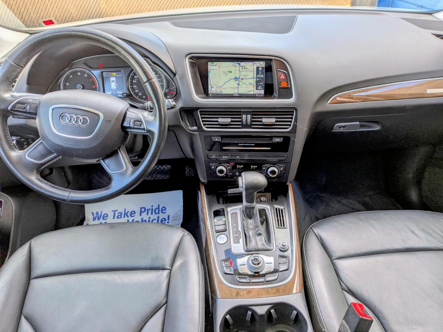 2017 White /Black Leather Audi Q5 2.0T Premium quattro (WA1C2AFP8HA) with an 2.0L L4 DOHC 16V engine, 8A transmission, located at 603 Amelia Street, Plymouth, MI, 48170, (734) 459-5520, 42.378841, -83.464546 - Vehicles shown by appointment - Please call ahead - 734-459-5520, text 734-658-4573 or contact us via our web site at: http://www.selectmotors.com for complete Inventory, Photos, Videos and FREE Carfax Reports. 2017 Audi Q5 2.0T Quattro Premium Price: $10,995 (Warranty & Document fee included!) - Photo#10