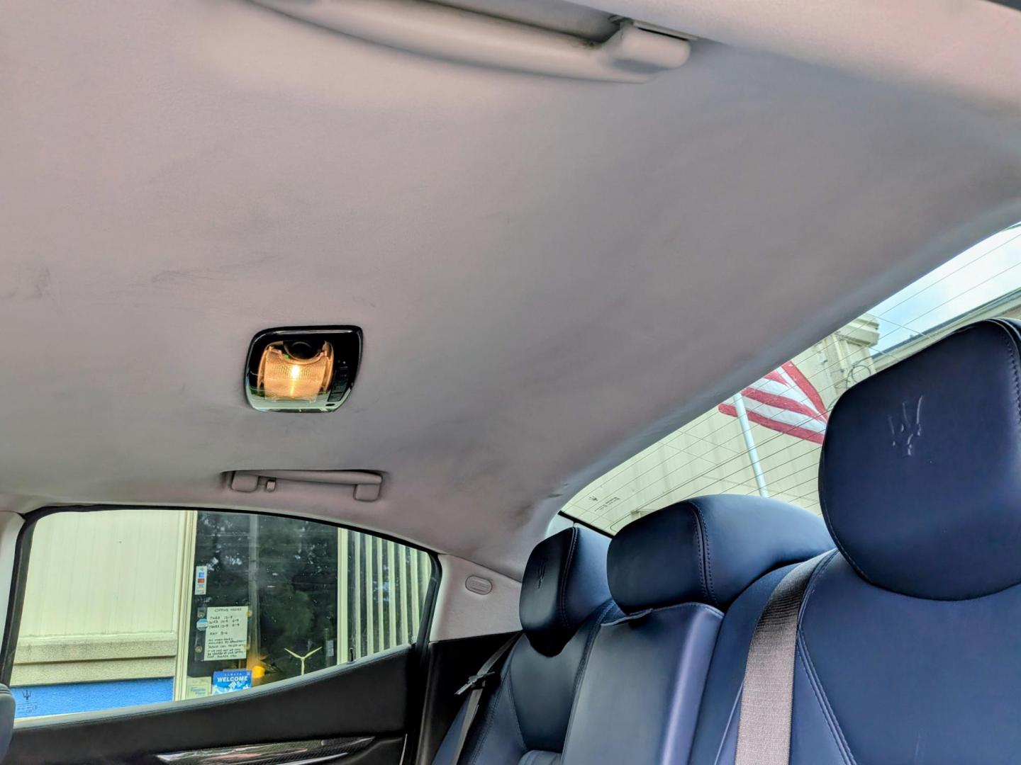 2015 White /Blue & Brown leather Maserati Ghibli Base (ZAM57RTA8F1) with an 3.0L V6 DOHC 24V engine, 8-Speed Automatic transmission, located at 603 Amelia Street, Plymouth, MI, 48170, (734) 459-5520, 42.378841, -83.464546 - Vehicles shown by appointment - Please call ahead - 734-459-5520, text 734-658-4573 or contact us via our web site at: http://www.selectmotors.com for complete Inventory, Photos, Videos and FREE Carfax Reports. 2015 Maserati Ghibli S Q4 Price: $9,995 (Document Fee Included) Mileage: 82,000 mile - Photo#6