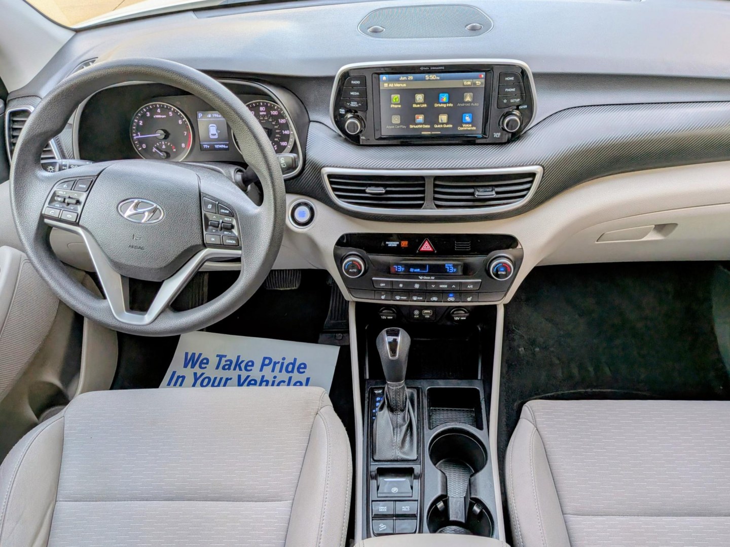 2020 White /Grey Hyundai Tucson Sport AWD (KM8J3CAL3LU) with an 2.4L L4 DOHC 16V engine, 6A transmission, located at 603 Amelia Street, Plymouth, MI, 48170, (734) 459-5520, 42.378841, -83.464546 - Vehicles shown by appointment - Please call ahead - 734-459-5520, text 734-658-4573 or contact us via our web site at: http://www.selectmotors.com for complete Inventory, Photos, Videos and FREE Carfax Reports. 2020 Hyundai Tucson SEL – All-Wheel Drive Price: $13,995 (Warranty and Documentary- Photo#6