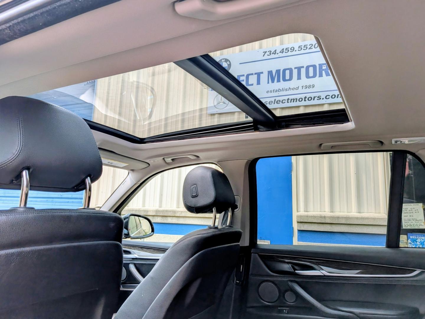 2015 Black /Black leather BMW X5 xDrive35i (5UXKR0C54F0) with an 3.0L L6 DOHC 24V engine, 8-Speed Automatic transmission, located at 603 Amelia Street, Plymouth, MI, 48170, (734) 459-5520, 42.378841, -83.464546 - Vehicles shown by appointment - Please call ahead - 734-459-5520, text 734-658-4573 or contact us via our web site at: http://www.selectmotors.com for complete Inventory, Photos, Videos and FREE Carfax Reports. 2015 BMW X5 xDrive35i Luxury Line — $15,995 Super Clean | Fully Serviced | Warranty- Photo#6