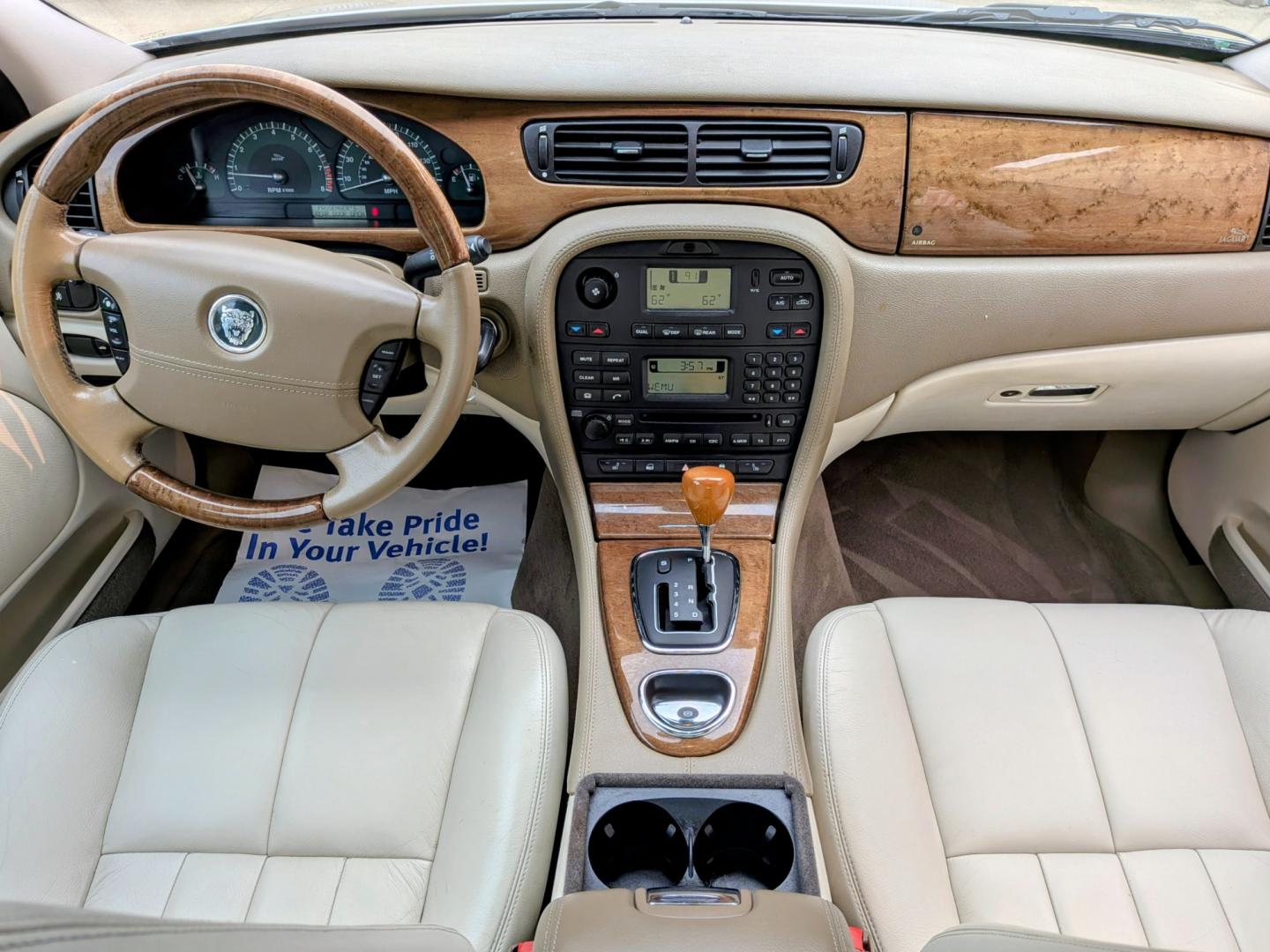 2003 Silver Metallic /Ivory Leather Jaguar S-Type 4.2 (SAJEA01U93H) with an 4.2L V8 DOHC 32V engine, 6A OD transmission, located at 603 Amelia Street, Plymouth, MI, 48170, (734) 459-5520, 42.378841, -83.464546 - Vehicles shown by appointment - Please call ahead - 734-459-5520, text 734-658-4573 or contact us via our web site at: http://www.selectmotors.com for complete Inventory, Photos, Videos and FREE Carfax Reports. 2003 Jaguar S-Type 4.2L V8 — Only 67k Miles! An exceptional blend of British luxur- Photo#8