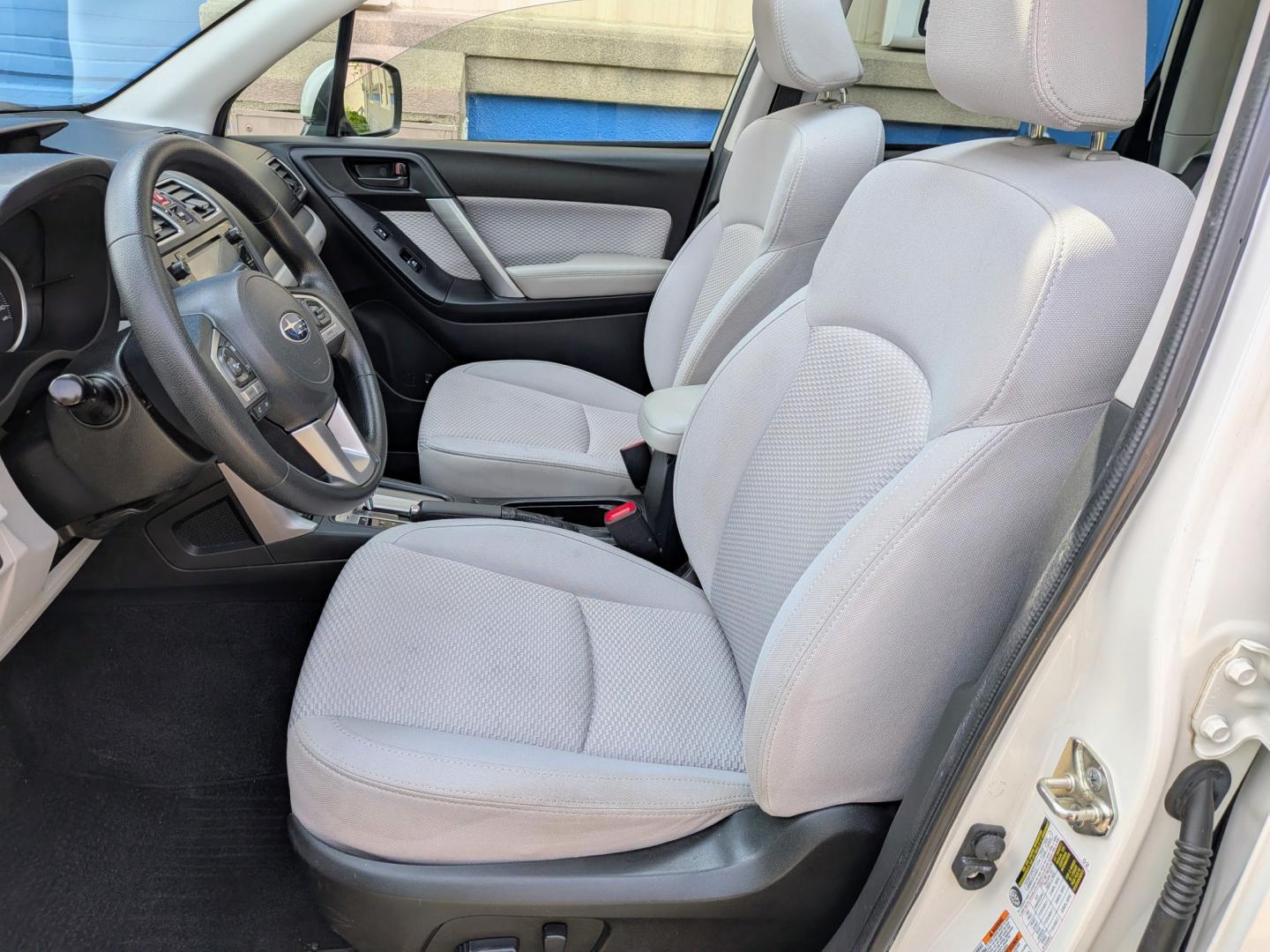 2018 White /Grey Subaru Forester 2.5i Premium CVT (JF2SJAEC7JH) with an 2.5L H4 SOHC 16V engine, CVT transmission, located at 603 Amelia Street, Plymouth, MI, 48170, (734) 459-5520, 42.378841, -83.464546 - Vehicles shown by appointment - Please call ahead - 734-459-5520, text 734-658-4573 or contact us via our web site at: http://www.selectmotors.com for complete Inventory, Photos, Videos and FREE Carfax Reports. 2018 Subaru Forester 2.5i Premium CVT Price: $13,995 Mileage: 109,000 miles Col- Photo#4