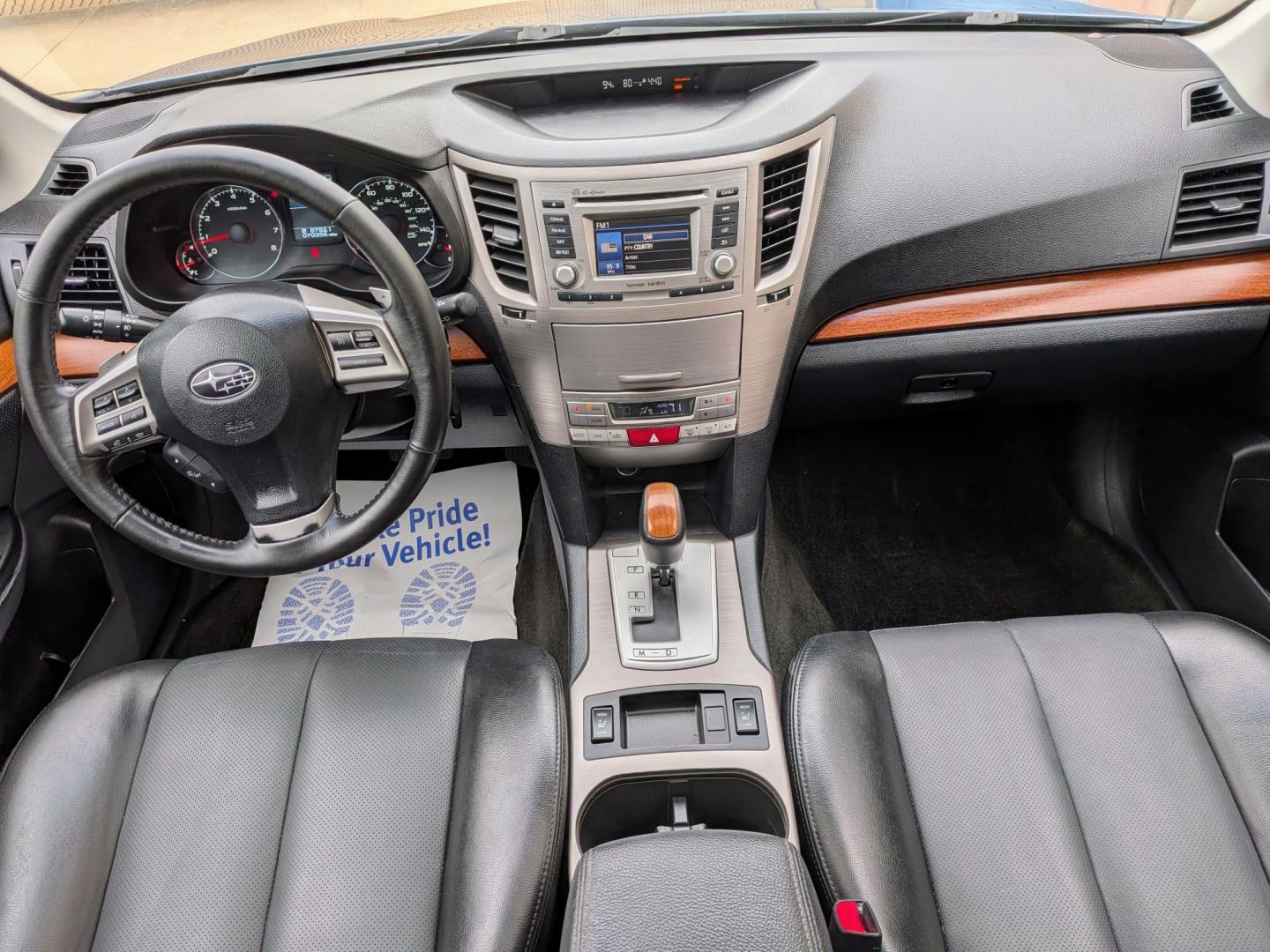 2013 Twilight Blue Metallic /Off-Black Leather Subaru Outback 2.5i Limited (4S4BRCKC1D3) with an 2.5L H4 DOHC 16V engine, Automatic transmission, located at 603 Amelia Street, Plymouth, MI, 48170, (734) 459-5520, 42.378841, -83.464546 - Vehicles shown by appointment - Please call ahead - 734-459-5520, text 734-658-4573 or contact us via our web site at: http://www.selectmotors.com for complete Inventory, Photos, Videos and FREE Carfax Reports. 2013 Subaru Outback 2.5i Limited AWD Price: $10,995 Mileage: 70,000 miles Inclu- Photo#10