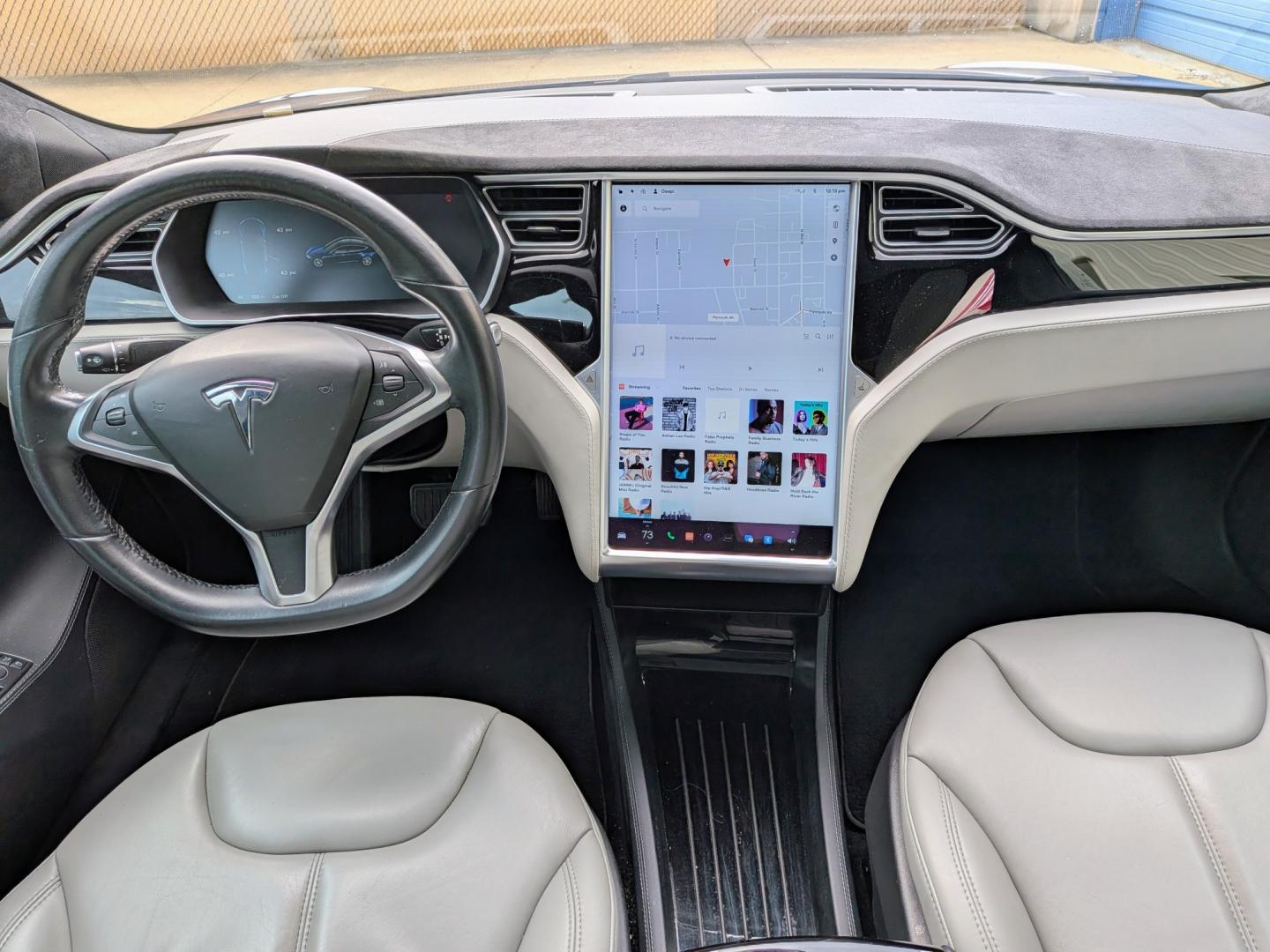 2015 Blue /Grey Leather Tesla Model S 70D (5YJSA1S21FF) with an ELECTRIC engine, 1A transmission, located at 603 Amelia Street, Plymouth, MI, 48170, (734) 459-5520, 42.378841, -83.464546 - Vehicles shown by appointment - Please call ahead - 734-459-5520, text 734-658-4573 or contact us via our web site at: http://www.selectmotors.com for complete Inventory, Photos, Videos and FREE Carfax Reports. 2015 Tesla Model S 70D – Rare Early Spec Asking Price: $15,995 (Document fee incl- Photo#9