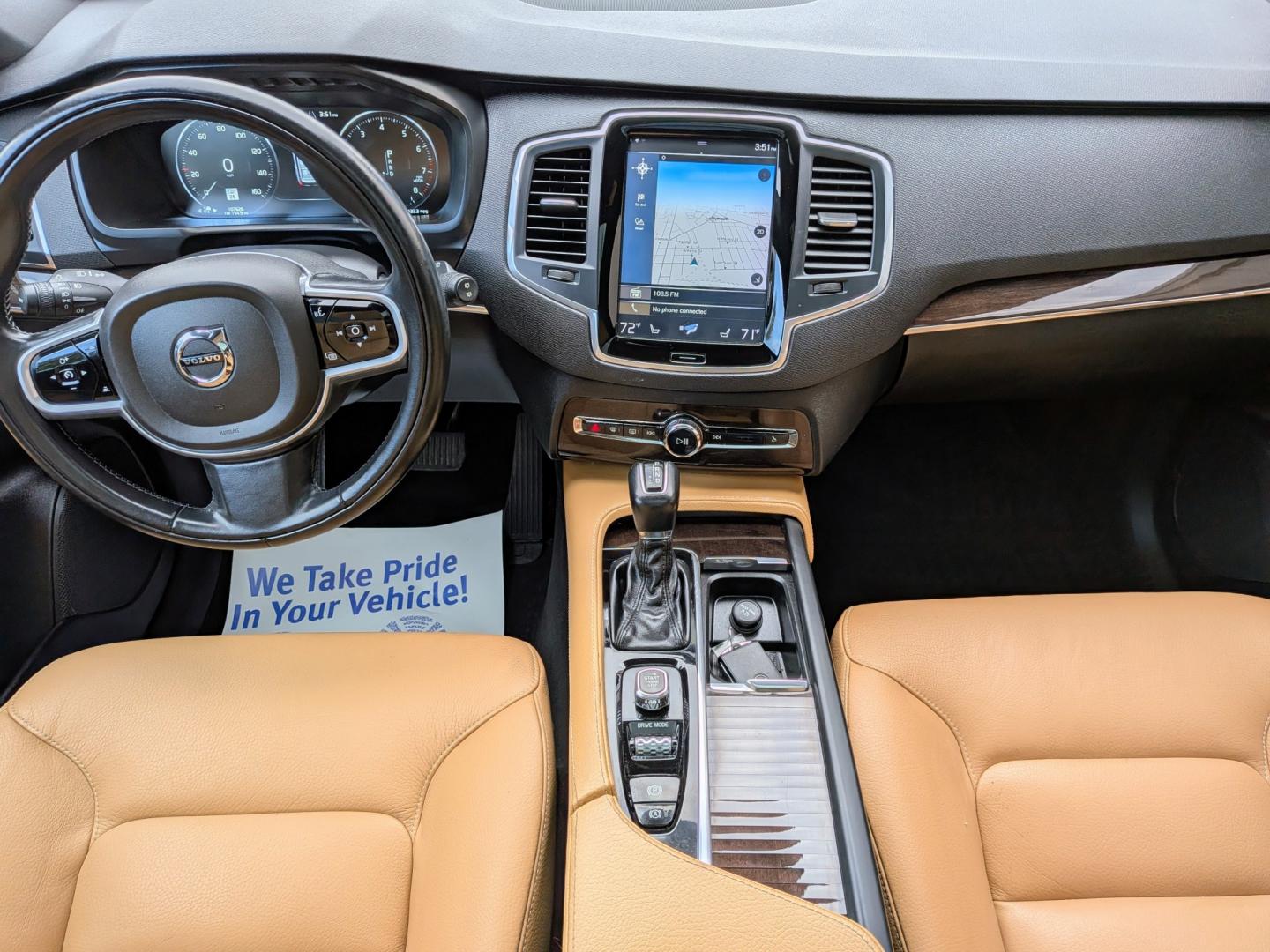 2019 White /Black and Tan Volvo XC90 T6 Momentum AWD (YV4A22PK7K1) with an 2.0L L4 DOHC 16V engine, 8A transmission, located at 603 Amelia Street, Plymouth, MI, 48170, (734) 459-5520, 42.378841, -83.464546 - Vehicles shown by appointment - Please call ahead - 734-459-5520, text 734-658-4573 or contact us via our web site at: http://www.selectmotors.com for complete Inventory, Photos, Videos and FREE Carfax Reports. 2019 Volvo XC90 T6 AWD Momentum Price: $15,995 (Includes Warranty & Document Fee)Mile- Photo#11
