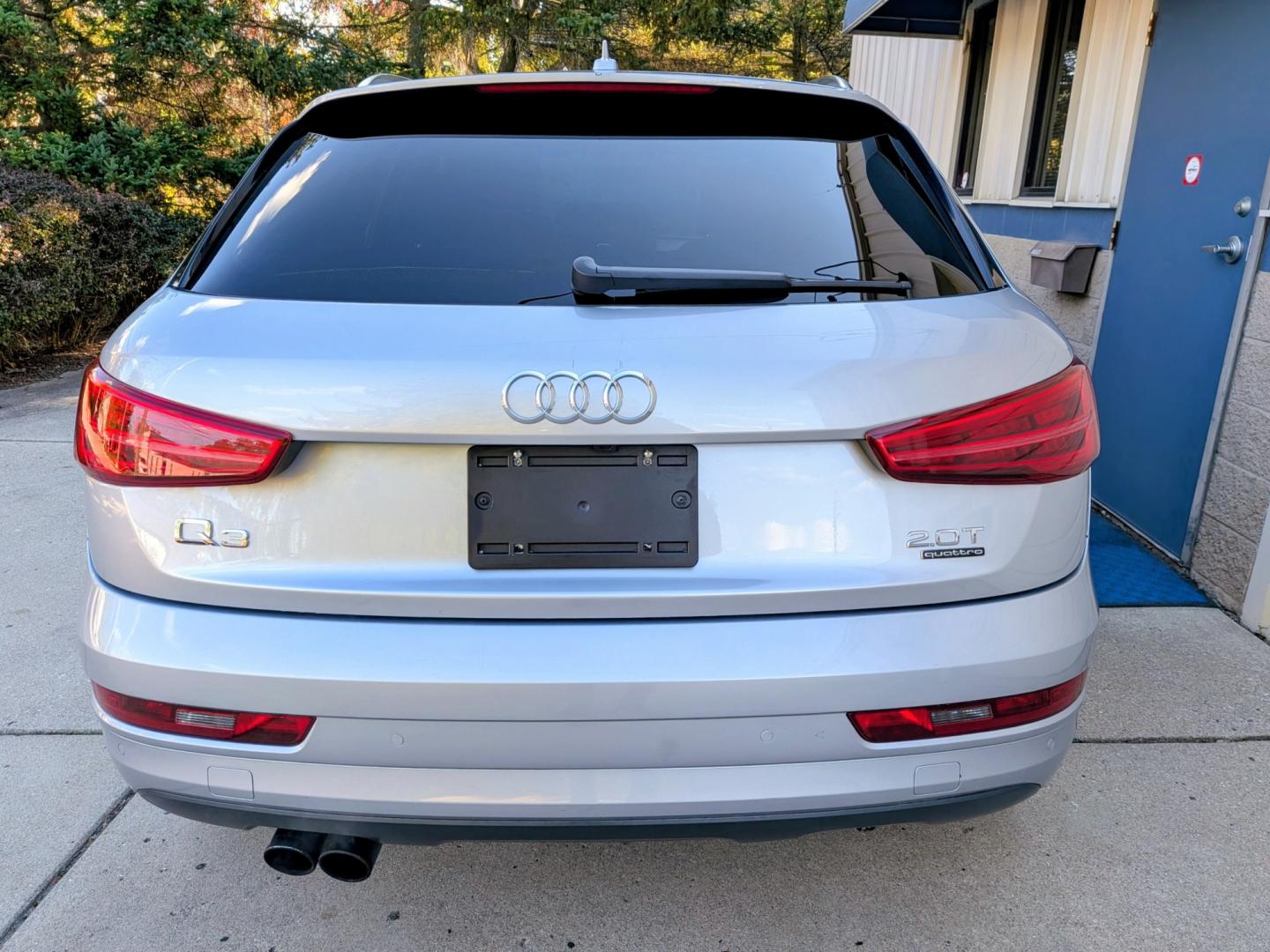 2018 Silver Metallic /Black Leather Audi Q3 Premium Plus quattro (WA1JCCFS1JR) with an 2.0L L4 DOHC 24V engine, 6A transmission, located at 603 Amelia Street, Plymouth, MI, 48170, (734) 459-5520, 42.378841, -83.464546 - Vehicles shown by appointment - Please call ahead - 734-459-5520, text 734-658-4573 or contact us via our web site at: http://www.selectmotors.com for complete Inventory, Photos, Videos and FREE Carfax Reports. 2018 Audi Q3 Premium Plus AWD (S Line Sport) Price: $12,995 (Includes Document Fee &- Photo#3